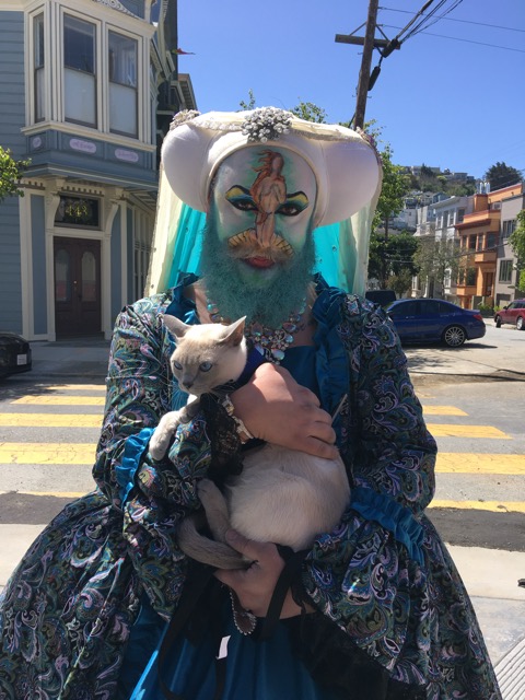 Met a neighbor on our walk on EAster 